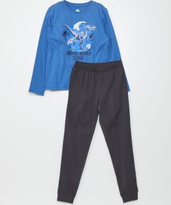Ensemble pyjama t-shirt + pantalon 'Jurassic World' - Bleu
