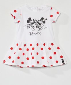 Robe en jersey 'Minnie et Mickey' - blanc