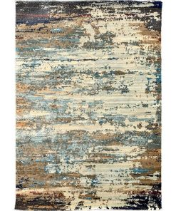 Tapis salon 160x240 OEUVRO Marron OEKO TEX idéal pour Salon - Marron