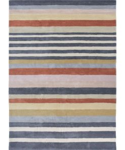 Tapis salon 170x240 ROSITA Multicolore tapis tufté en pure laine vierge main coloré et confortable - Multicolore