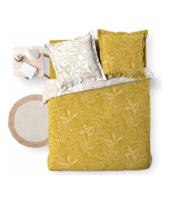 Parure Housse de couette + taie Collection Belfleur - Jaune