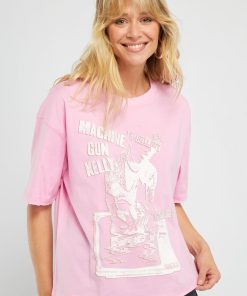 Tee-shirt imprimé 'Machine Gun Kelly' - Rose