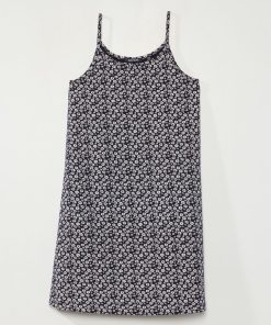 Robe à fines bretelles 'fleurie' - bleu