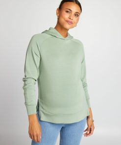 Sweat maternité et allaitement à capuche - Vert