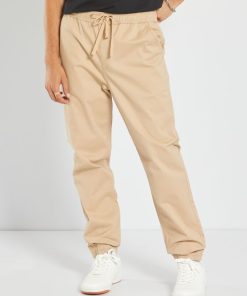 Pantalon esprit 'jogger' - Beige
