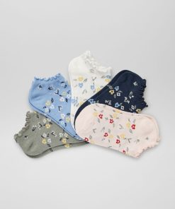 Lot de 5 paires de chaussettes - fleurs