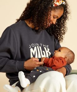 Sweat d'allaitement en molleton - Gris