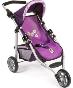 Petite poussette de jogging LOLA pour poupées - Purple Checker - N/A