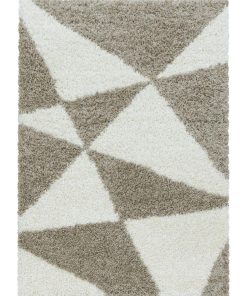 Tapis shaggy 240x340 SHAGGY TA Beige OEKO TEX idéal pour Salle à manger - Beige