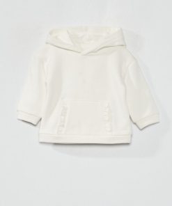 Sweat à capuche en molleton - blanc