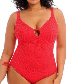 Maillot 1 pièce grande taille sans armatures Bazaruto - Rouge