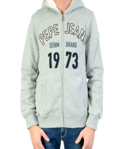 Sweat Capuche Pepe Jeans Enfant Unai - Gris
