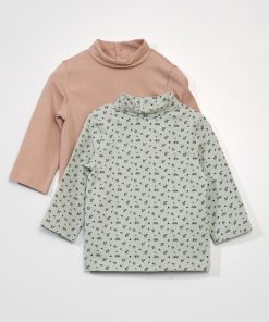 Lot de 2 sous-pulls - Rose/fleuri