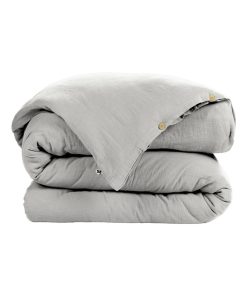 Housse de couette Double Gaze Coton Collection Gaia - Gris