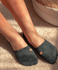 Socquettes En Coton Invisibles Coeur Doré- Sockup- ONESIZE - Noir