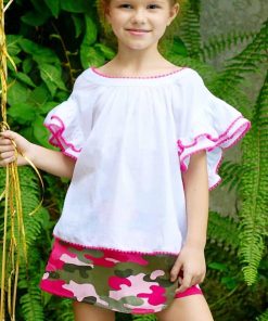 Blouse  manches papillons BUTTERFLY - 'LA FAUTE A VOLTAIRE' - Blanc