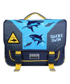 BAGTROTTER Cartable 38 cm Vorax Bleu Requin - Bleu