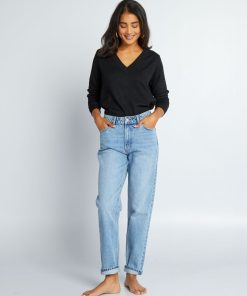 Pantalon denim straight - Bleu