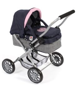 Poussette pour poupée SMARTY mélange gris bleu marine - N/A