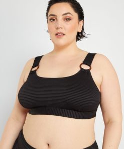 Haut de maillot de bain brassière - noir
