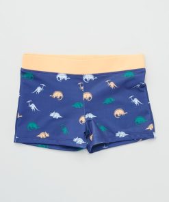 Boxer de bain avec imprimé - Bleu/orange