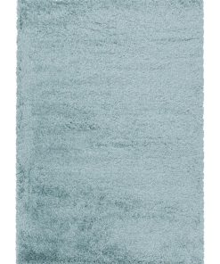 Tapis shaggy 240x340 SHAGGY FLU Bleu OEKO TEX idéal pour Salle à manger - Bleu