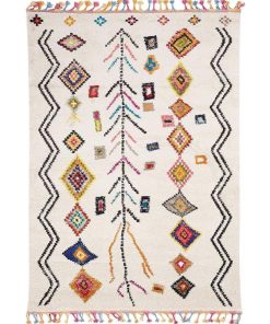 Tapis berbère style 160x230 OURIKA MK 02 Multicolore OEKO TEX Exclusivité idéal pour le salon - Multicolore