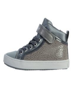 Basket Cuir Geox Enfant Kalispera - Gris
