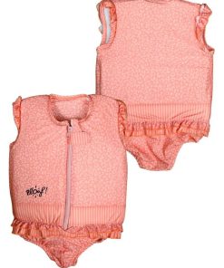 Maillot de Bain Wild Enfant avec Flotteurs - Accessoire de Natation Fille - Rose pâle