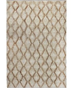 Tapis jute 160x230 JUTICA Beige en jute tissé à la main certifié Care&Fair - Beige