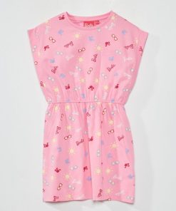 Robe cintrée imprimé 'Barbie' - Rose imprimé