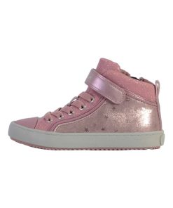 Basket Montante Cuir Enfant Geox J Kalispera - Rose