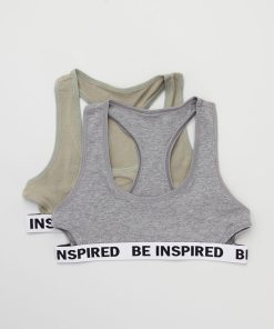 Brassière sport avec dos nageur - Lot de 2 - Vert