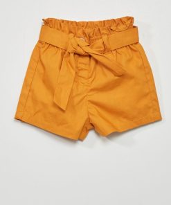 Short en popeline - Jaune