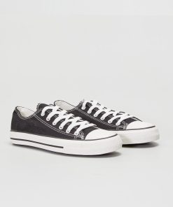 Baskets basses en toile - noir