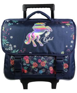 BAGTROTTER Cartable à roulettes 38 cm Cybel Cheval Licorne Bleu - Bleu