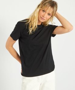T-shirt uni en jersey - noir