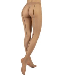 Collant satiné avec couture Vienna 16 deniers - Beige