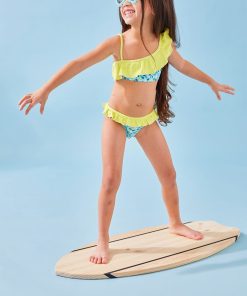 Bikini à imprimés, aqua/citron - Bleu