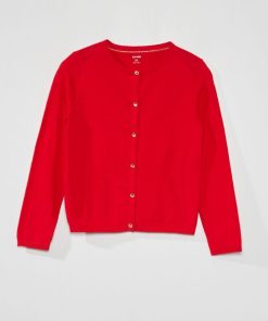 Gilet en maille fine - Rouge