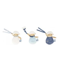 Set de 3 Doudou attache tetines mouton - Multicolore
