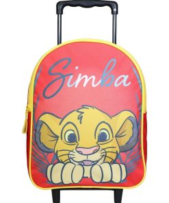 BAGTROTTER Sac à dos à roulettes 31 cm DS Le Roi Lion Simba Rouge - Rouge