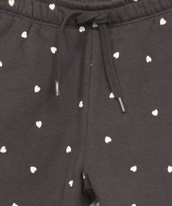 Pantalon jogging imprimé en molleton - Antracite