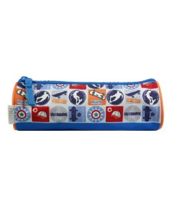 BAGTROTTER Trousse scolaire ronde Phileas Bleue Skate - Bleu