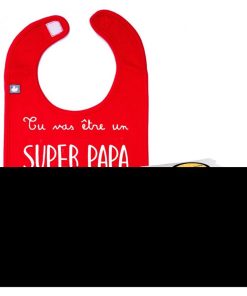 Pochette surprise annonce de grossesse - Tu vas être un super papa - Rouge