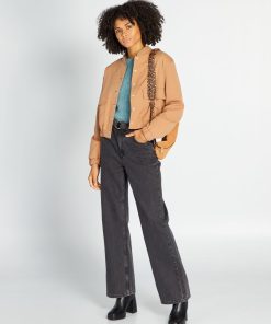 Veste courte esprit campus - Beige