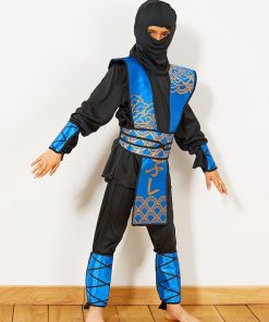 Déguisement de ninja bleu - bleu/noir