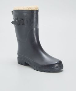 Bottes de pluie fourrées - noir