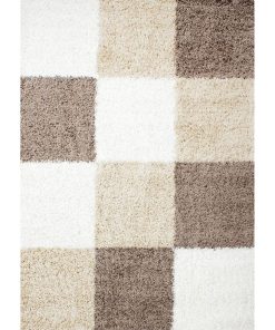 Tapis shaggy 200x290 SHAGGY CA Beige OEKO TEX idéal pour Salle à manger - Beige