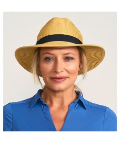 Chapeau Panama Shanghai Areia Preto Upf50+ / UV Line - Beige